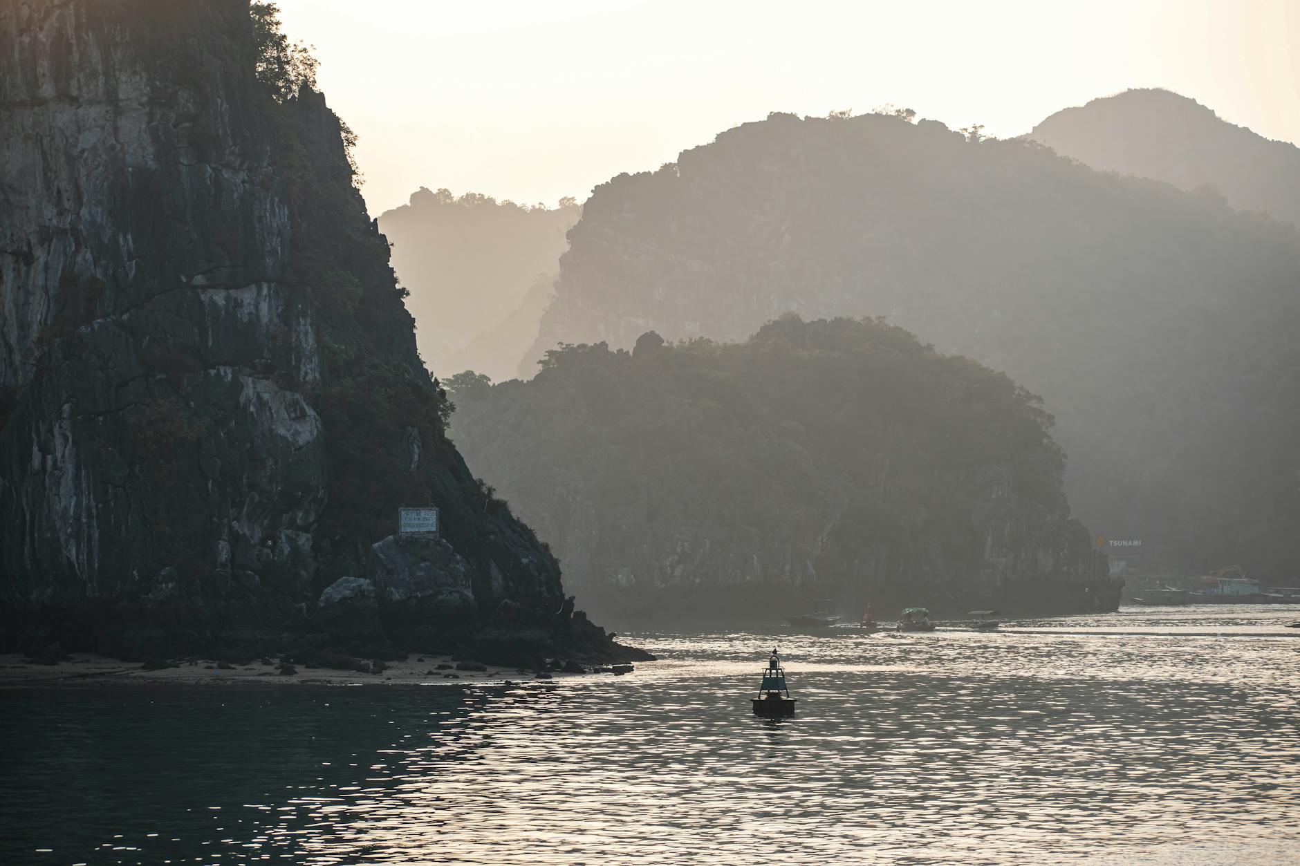 Ha Long Bay cruise through limestone karsts near Hanoi Vietnam