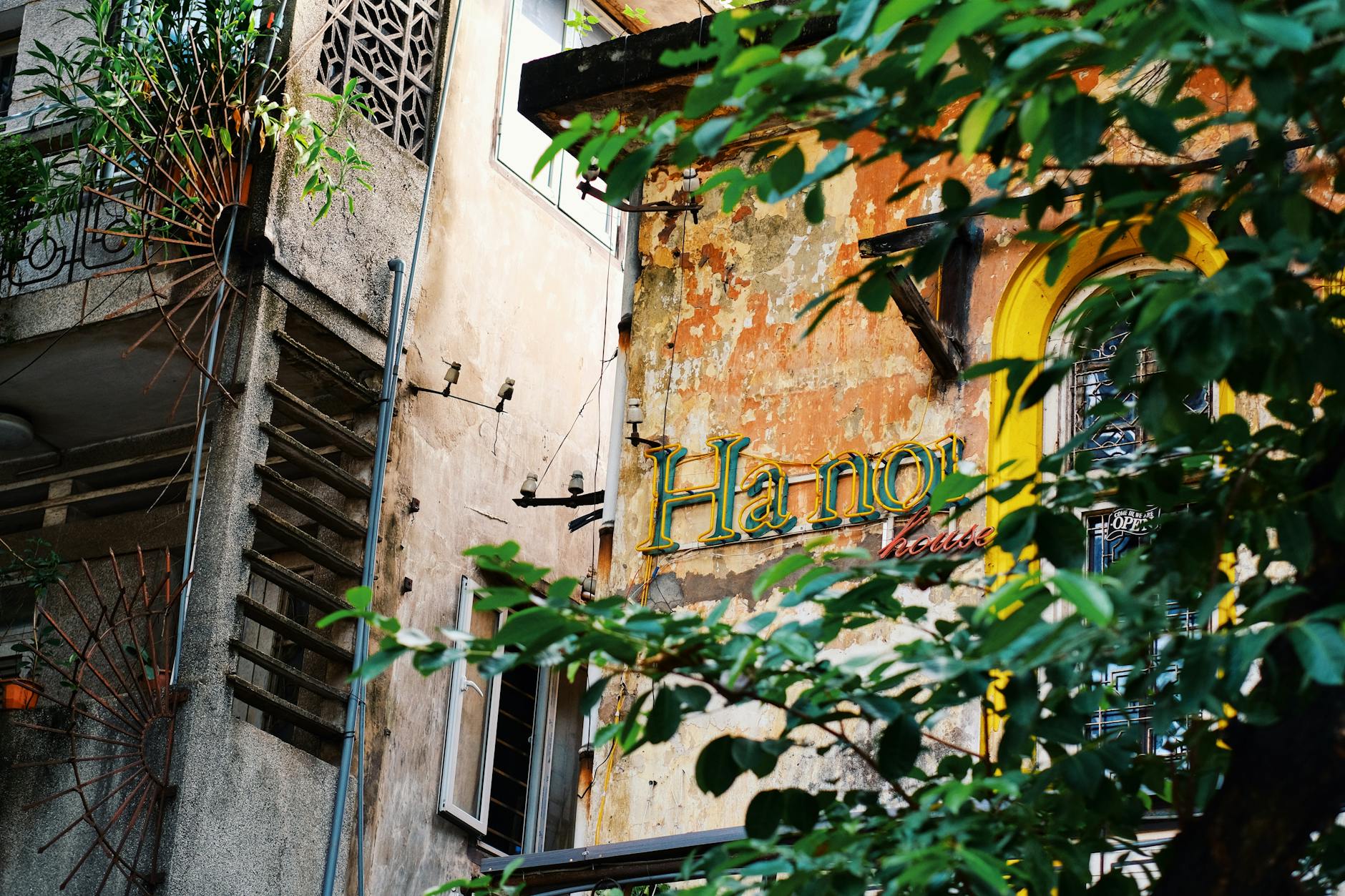 Hanoi Old Quarter traditional tube house architecture