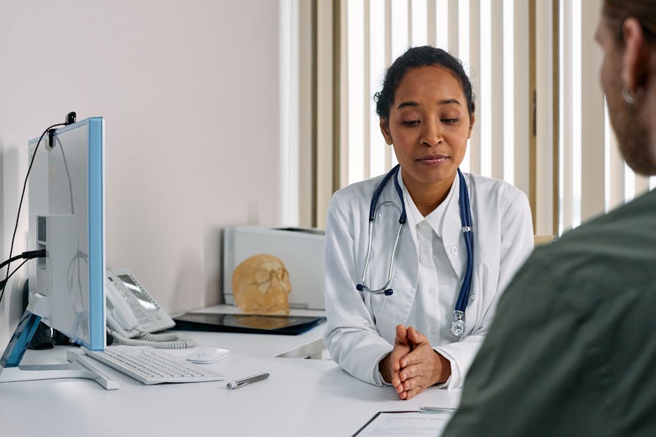 Female doctor consulting patient