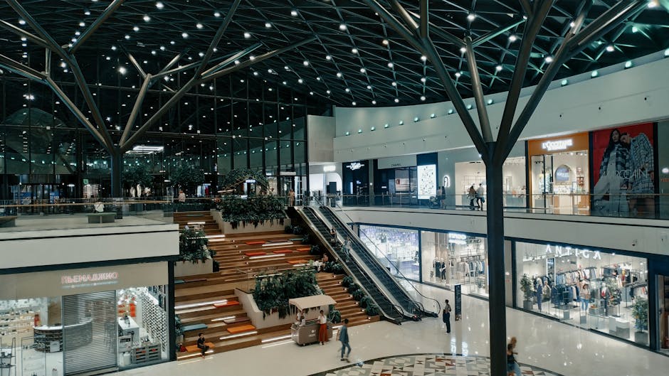 Spacious contemporary Asian shopping mall