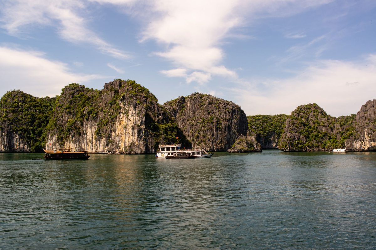 Ha Long Bay's limestone karsts, the most popular day trip from Hanoi